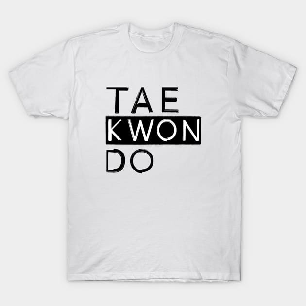 Taekwondo brushed logo T-Shirt by SpinningKickTKD